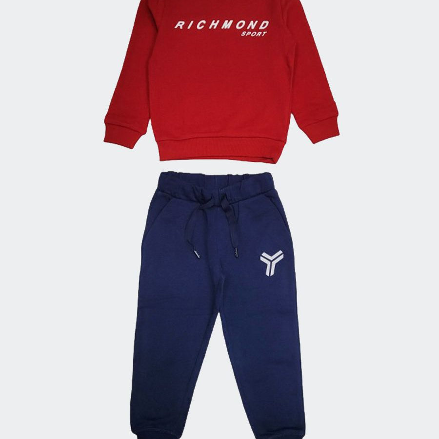 Richmond Crew Neck Tracksuit and Logo Print Trousers