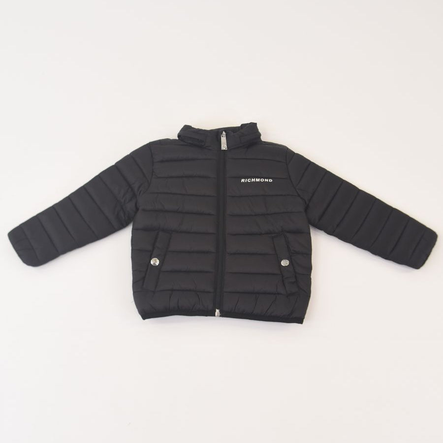 Richmond Solid Color Down Jacket with Logo Print