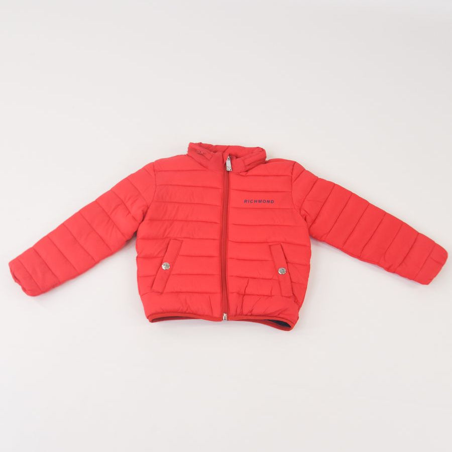 Richmond Solid Color Down Jacket with Logo Print