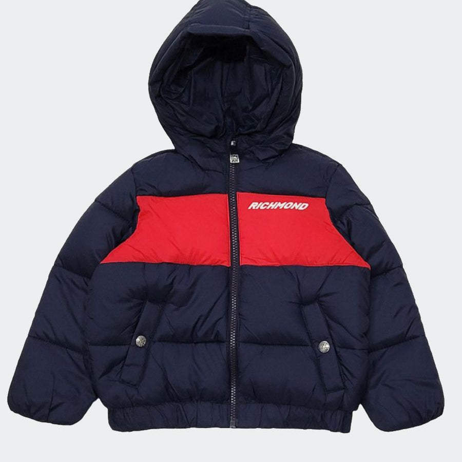 Richmond Two-Tone Down Jacket with Logo Print