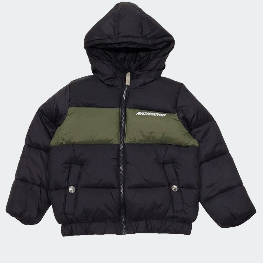 Richmond Two-Tone Down Jacket with Logo Print