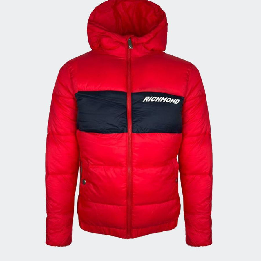 Richmond Two-Tone Down Jacket with Logo Print