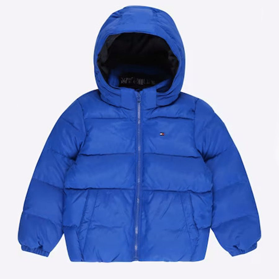 Tommy Hilfiger Solid Color Down Jacket with Hood