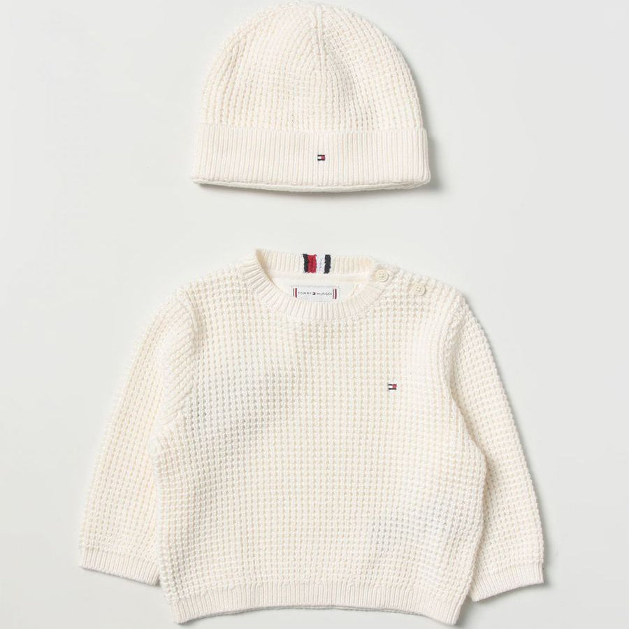 Tommy Hilfiger Honeycomb Hat and Sweater Set