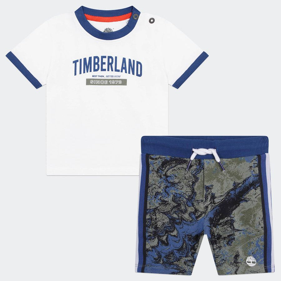 Timberland Sportswear Set with T-shirt and Bermuda Shorts