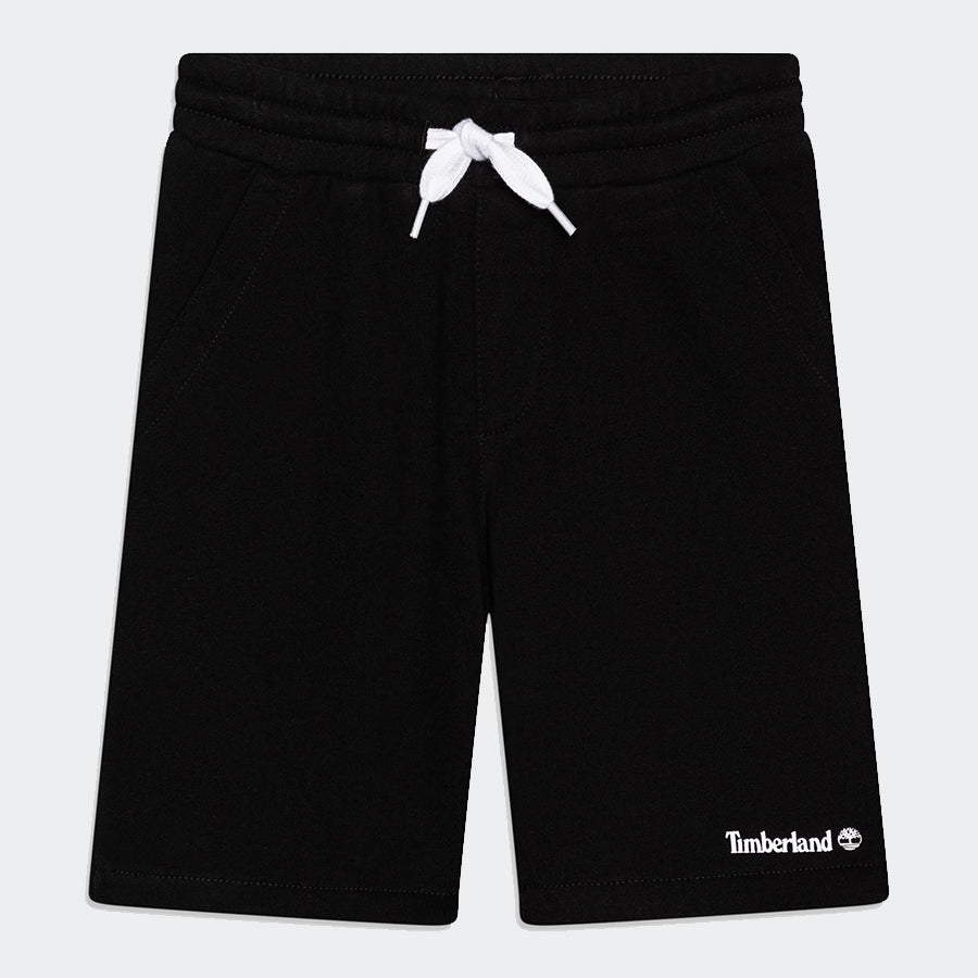 Timberland Solid Color Bermuda Shorts with Logo