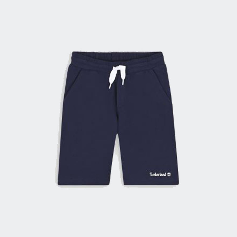 Timberland Solid Color Bermuda Shorts with Logo