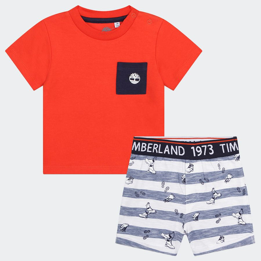 Timberland Sportswear Set with T-shirt and Bermuda Shorts