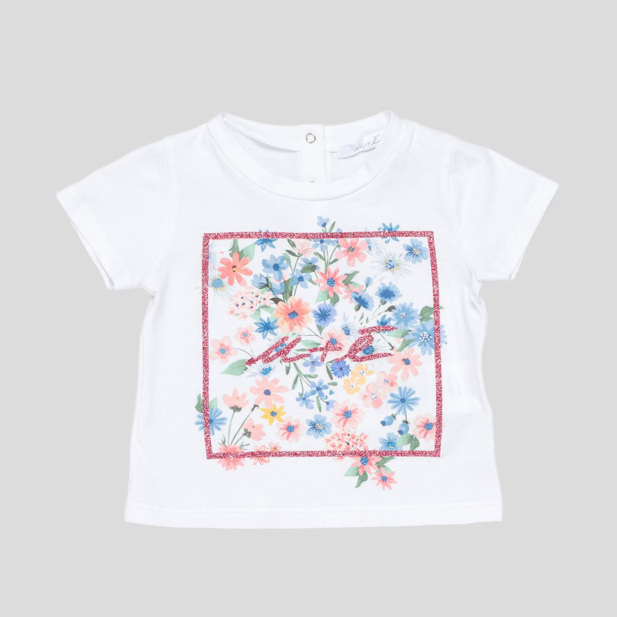 U+e U+e Jersey T-shirt with Flower Logo Print