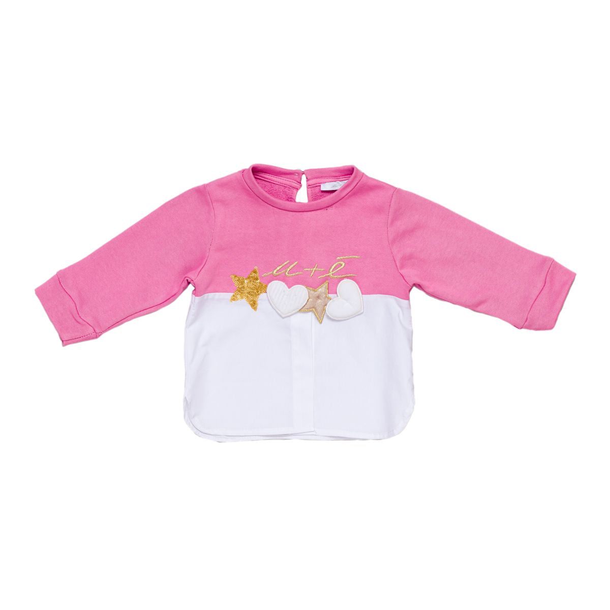 U+e U+e Shirt-Effect Cotton Sweatshirt