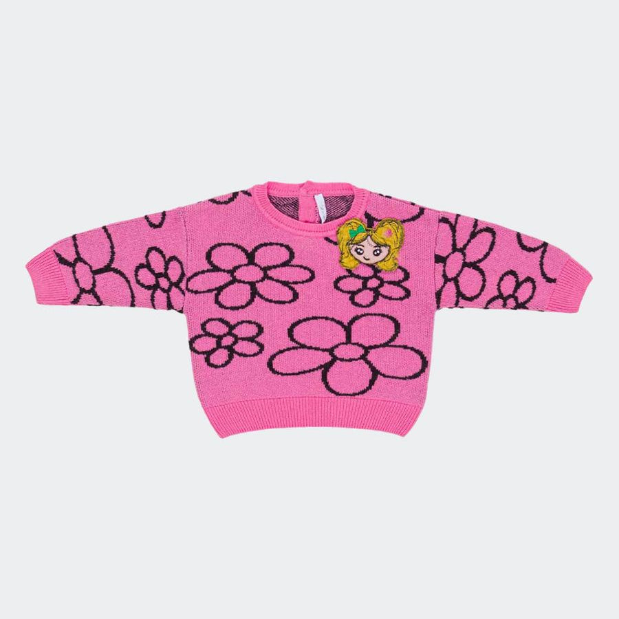 U+e U+e Jacquard Crew Neck Sweater