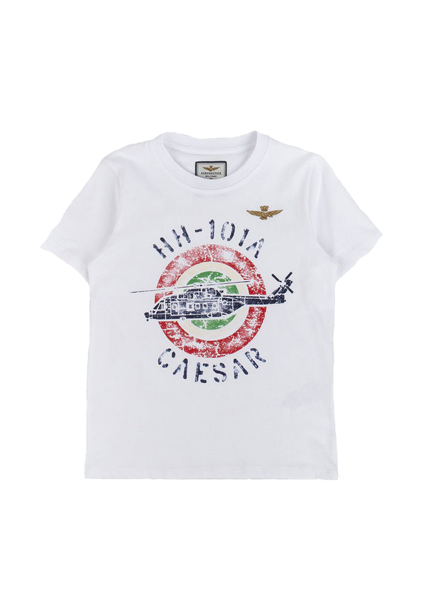 T-shirt  stampata e ricamata