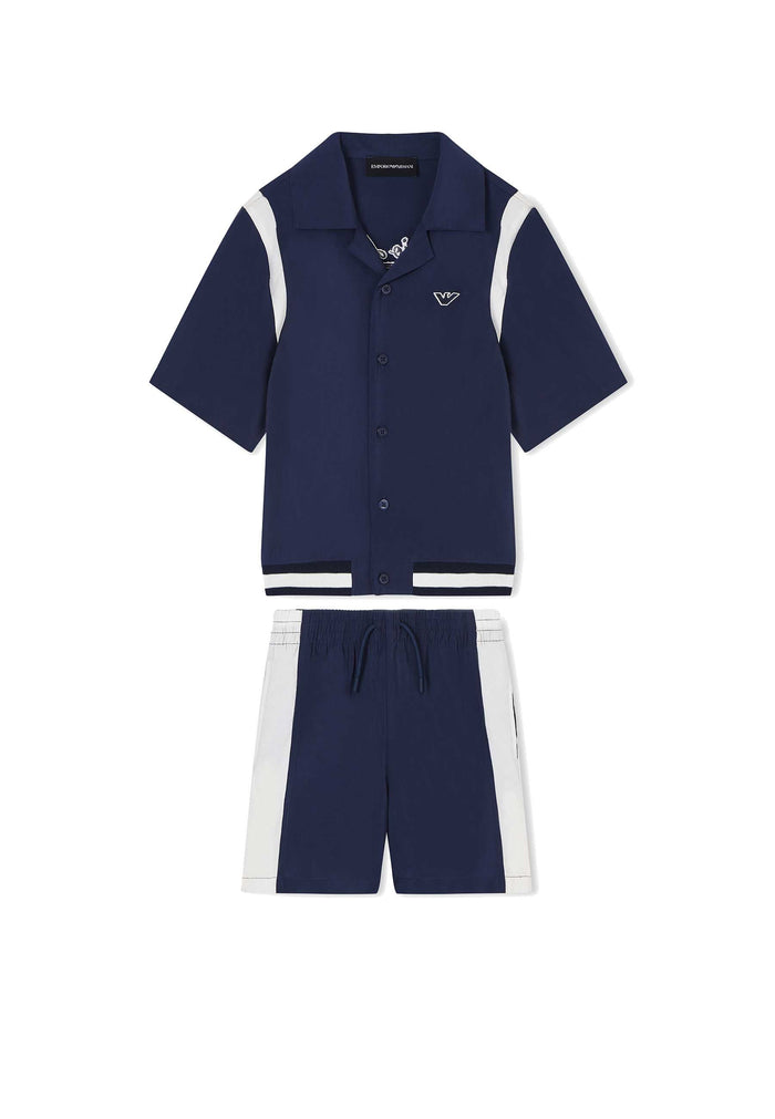 Armani Completo Sportivo Blu Set Relax Bambino