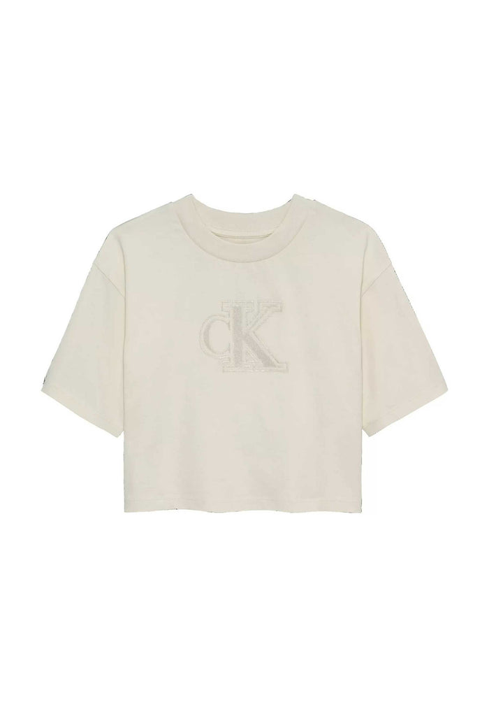 Calvin klein kids T-shirt Crop Girocollo Bianca