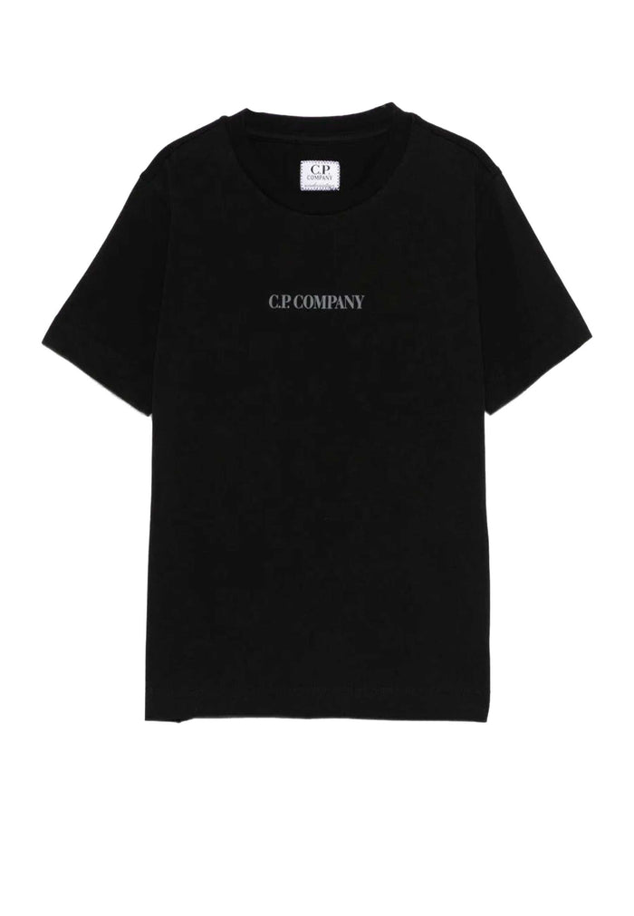 C.p. company T-shirt Nera con Logo Per Bambino