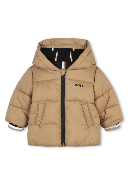 Hugo Boss Down Jacket with Rubber Logo on the Shoulder Kids 1-3