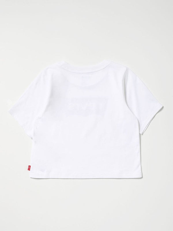 T-shirt cropped girocollo stampata