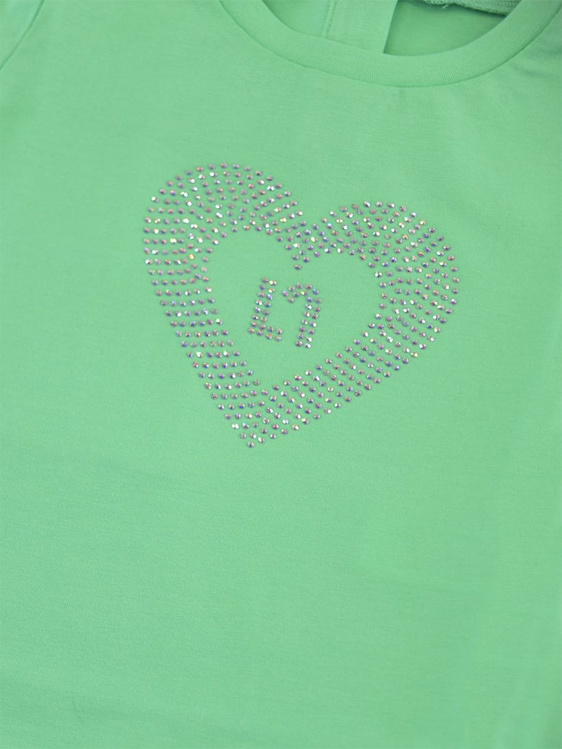 T-shirt con Strass frontale