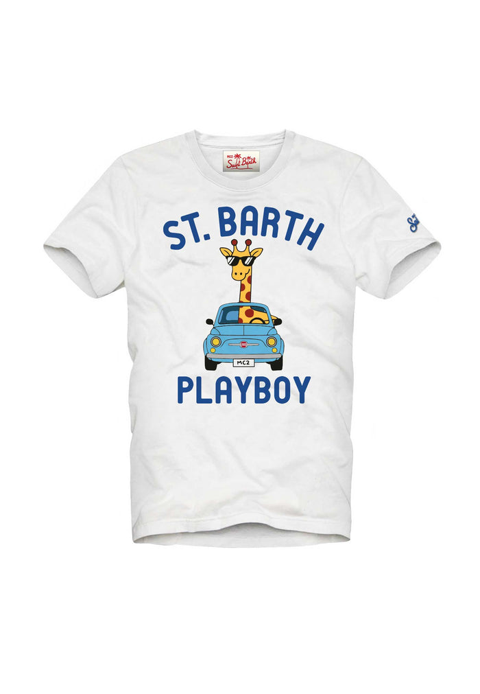 Mc2 saint barth T-shirt in Cotone Classico Stampa Giraffe