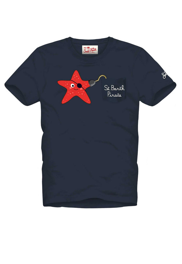 Mc2 saint barth T-shirt in Cotone Classico Stampata con Taschino