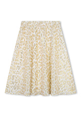 Gold patterned long skirt