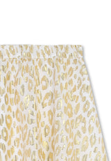 Gold patterned long skirt