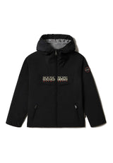 Giubbino Leggero  full zip con Cappuccio e Patta Logo