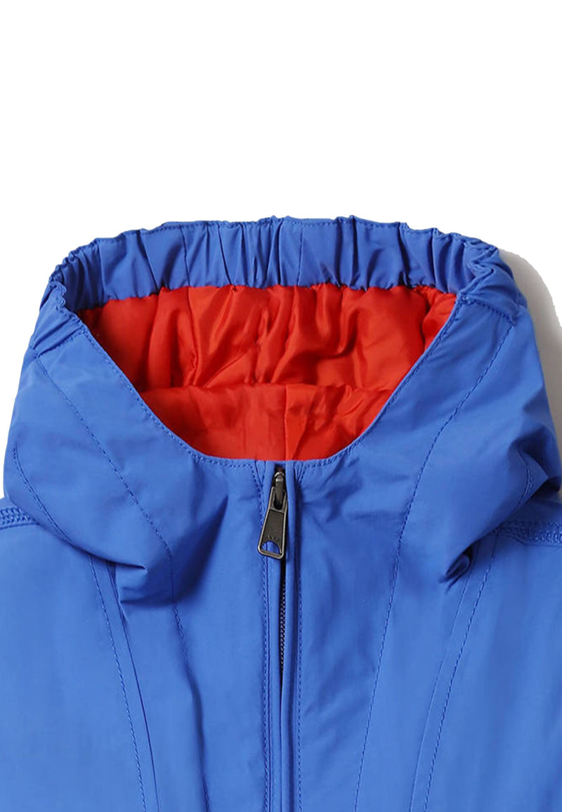 Padded Nylon Jacket Fixed Hood