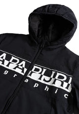 Giubbino con cappuccio full zip