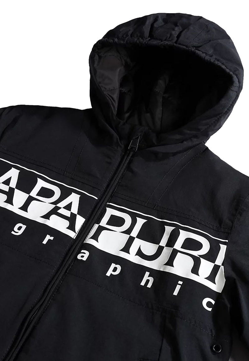 Giubbino con cappuccio full zip