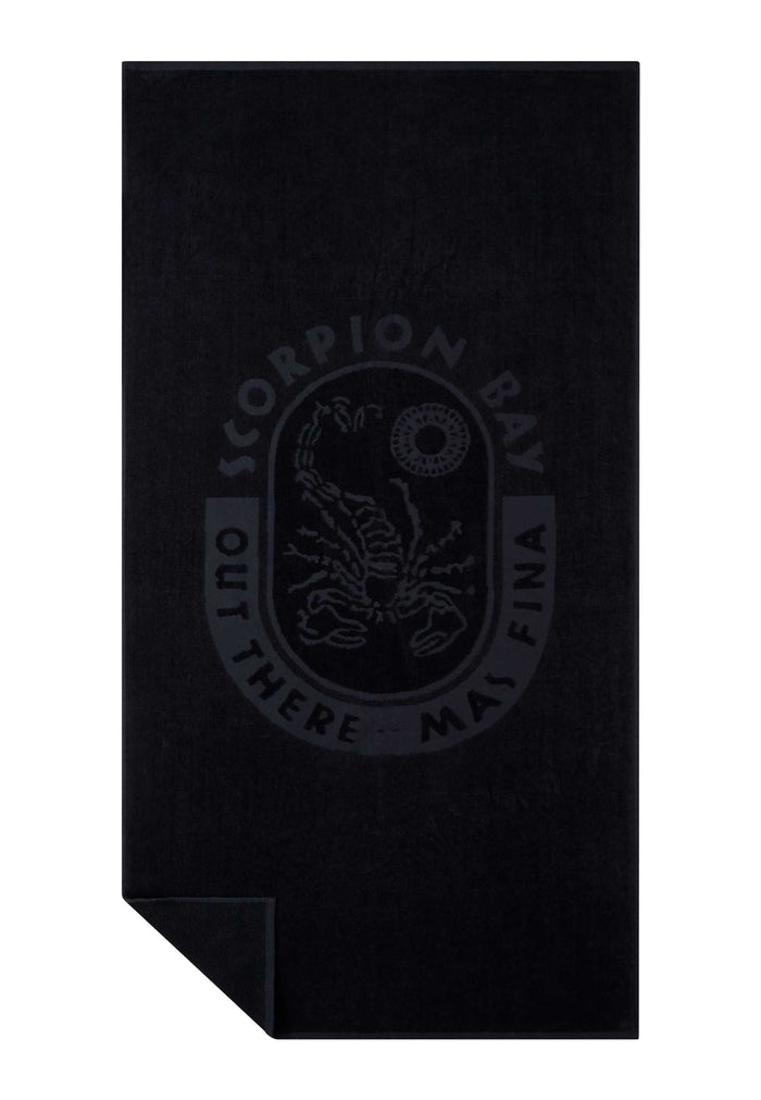 Scorpion bay Telo Mare Nero Jacquard Essential