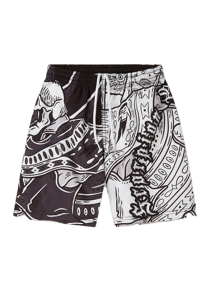 Scorpion bay Costume Nero Elasticato Stile Jam Short