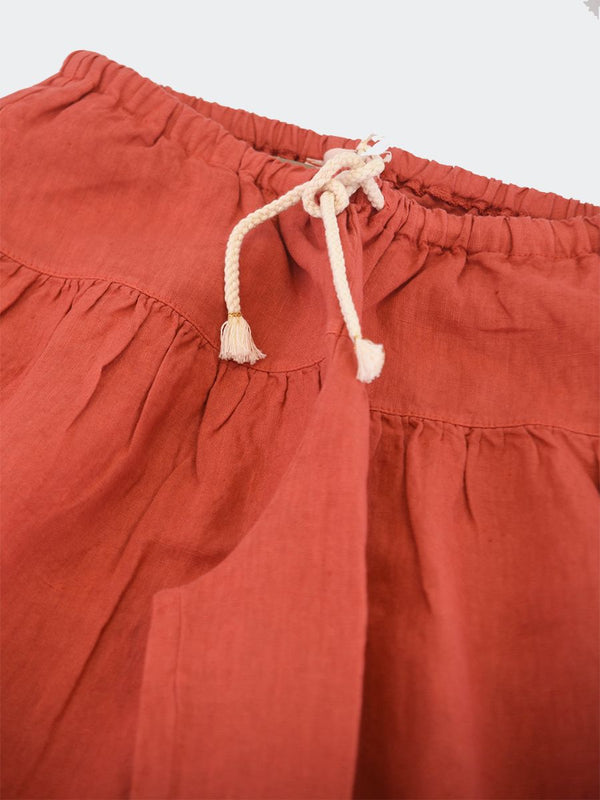 Pantalone largo in lino