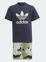 Completo Sportivo  set t-shirt e pantaloncino in jersey di cotone stampato