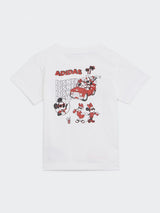 T-shirt  manica corta con stampa topolino lato cuore