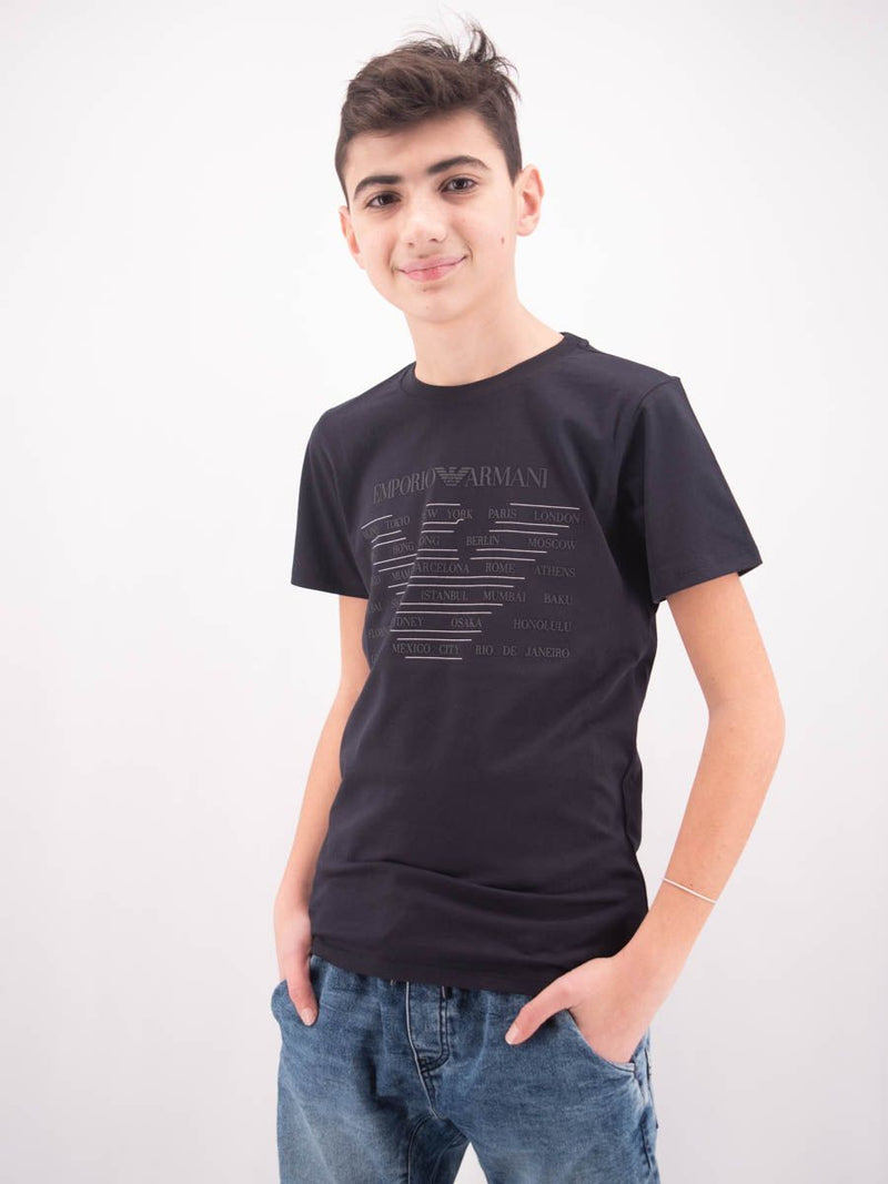 T-shirt  manica corta con maxi stampa Emporio