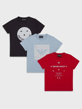 T-shirt  Tripack con stampa logo