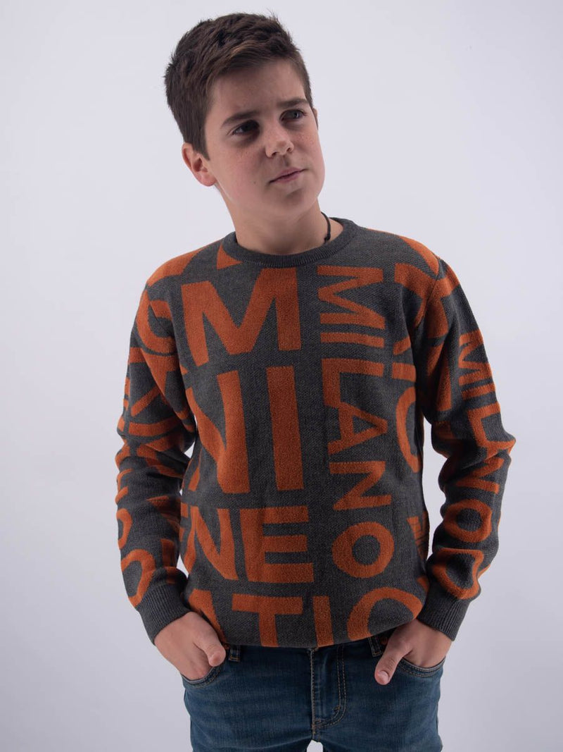 Maglia  pullover girocollo con ricami