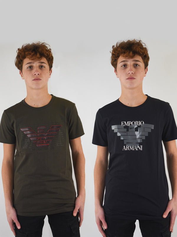 T-shirt  set manica corta stampa Emporio