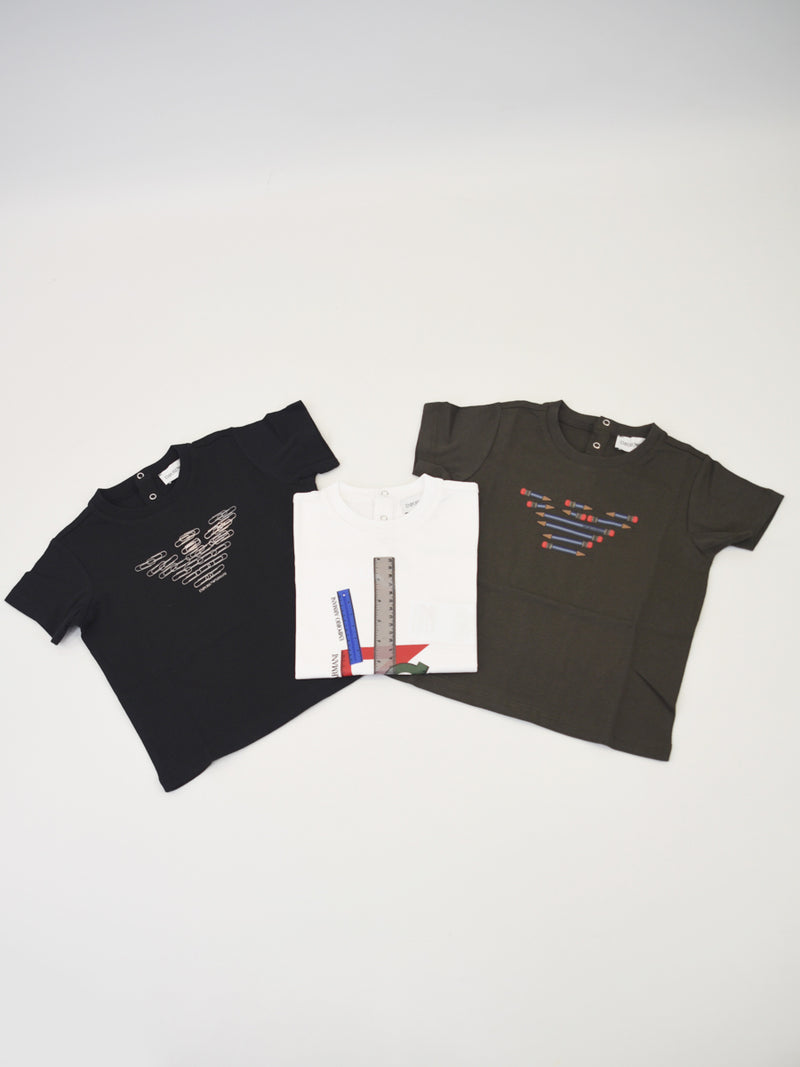 T-shirt  set manica corta con stampa logo Emporio