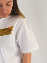 T-shirt  manica corta stampa gold