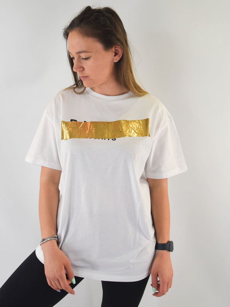 T-shirt  manica corta stampa gold