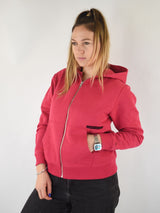 Felpa  fullzip con cappuccio e logo in evidenza laterale