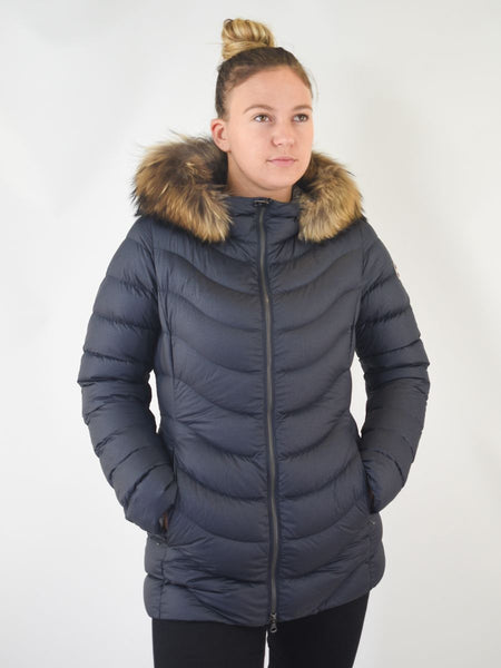 Colmar Piumino Lungo Fullzip con Cappuccio in Pelliccia Ragazza