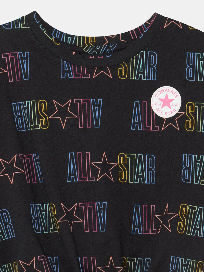 Completo Sportivo  composto da t-shirt cropped e pantaloncino stampa Logo All Star