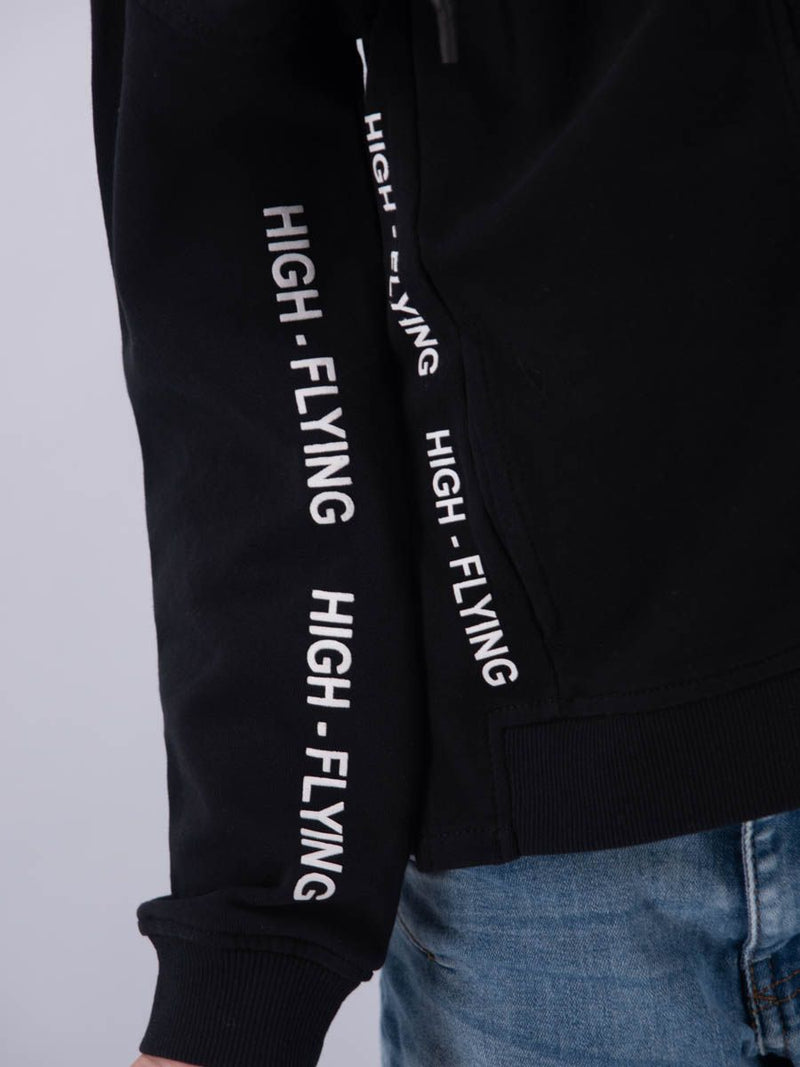 Felpa  FELPA HERO RAGAZZO FULL ZIP CON CAPPUCCIO  STAMPA A RILIEVO HIGH FLYNG