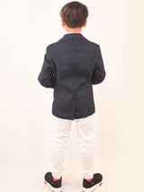 Completo Elegante  SAIL BOAT BIS  COMPLETO GIACCA CAMICIA PANTALONE BIANCO