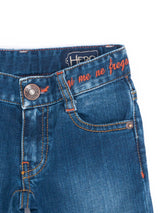 Jeans  JEANS HERO RAGAZZO 5 TASCHE RICAMO "OGGI ME NE FREGO_ DOMANI PURE!"
