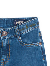 Jeans  JEANS HERO RAGAZZO 5 TASCHE RICAMO "SCARICARE LA COLPA RESTA IL MIO DOWNLOAD PREFERITO!"