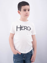 T-shirt  T-SHIRT SLUB JERSEY G.D. C/STAMPA COLLO HERO RAGAZZO